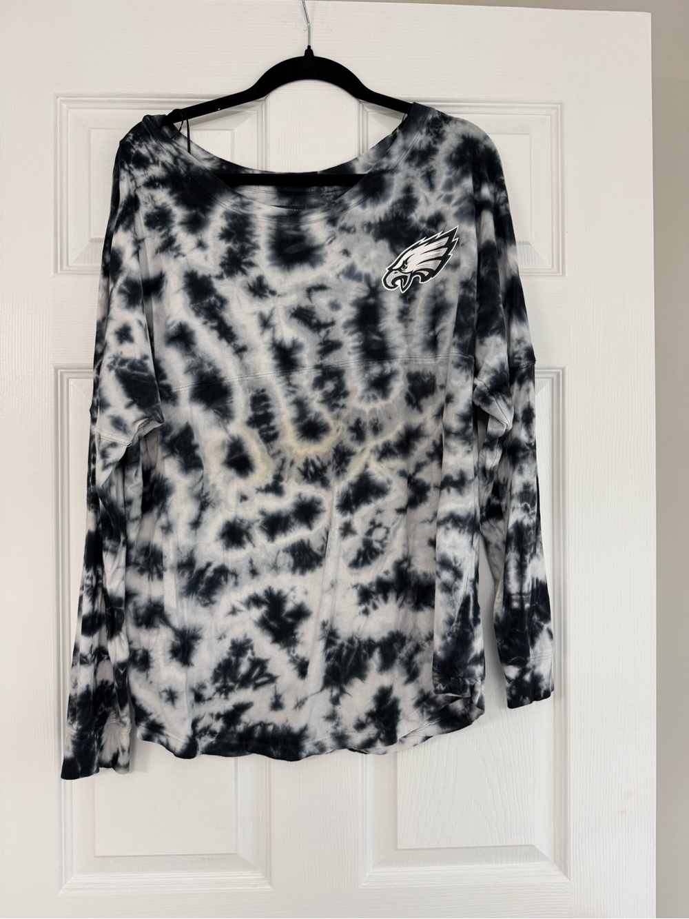 Team Apparel Black & White Tie-Dye Long Sleeve Tee